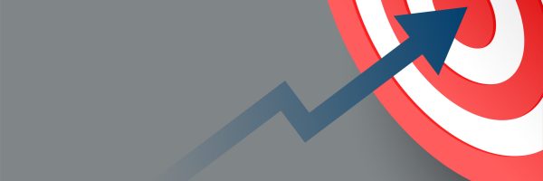 business target board hitting by arrow design vector