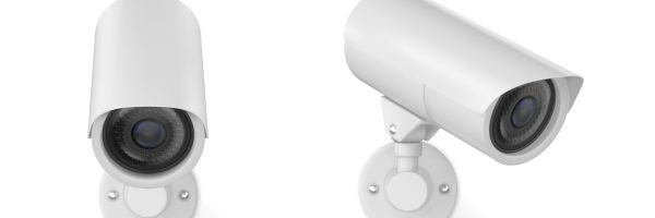 Realistic set of 3D CCTV cameras isolated on white background. Vector illustration of video cam. Modern equipment for home, office, enterprise, business security protection, crime prevention, spy tool