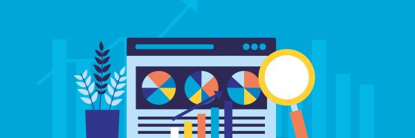 website magnifying glass diagram search engine optimization vector illustration